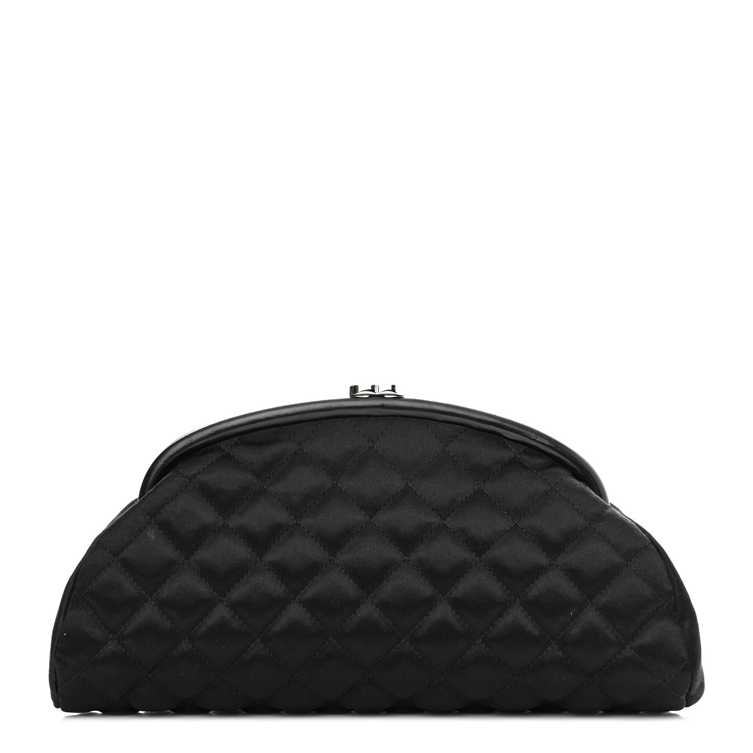 Chanel Satin Quilted Timeless Clutch Black 1 of 13