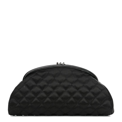 Chanel Satin Quilted Timeless Clutch Black 1 of 13