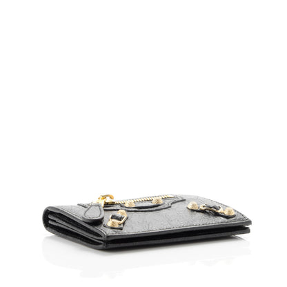 Balenciaga Agneau Giant Gold Card Case Black 4 of 7