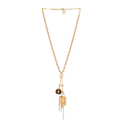 Louis Vuitton Metal Mini Boite Chapeau Pendant Necklace Gold 3 of 5