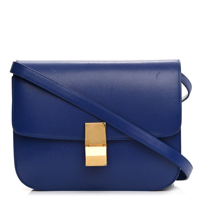Celine Box Calfskin Medium Classic Box Flap Bag Indigo 1 of 14