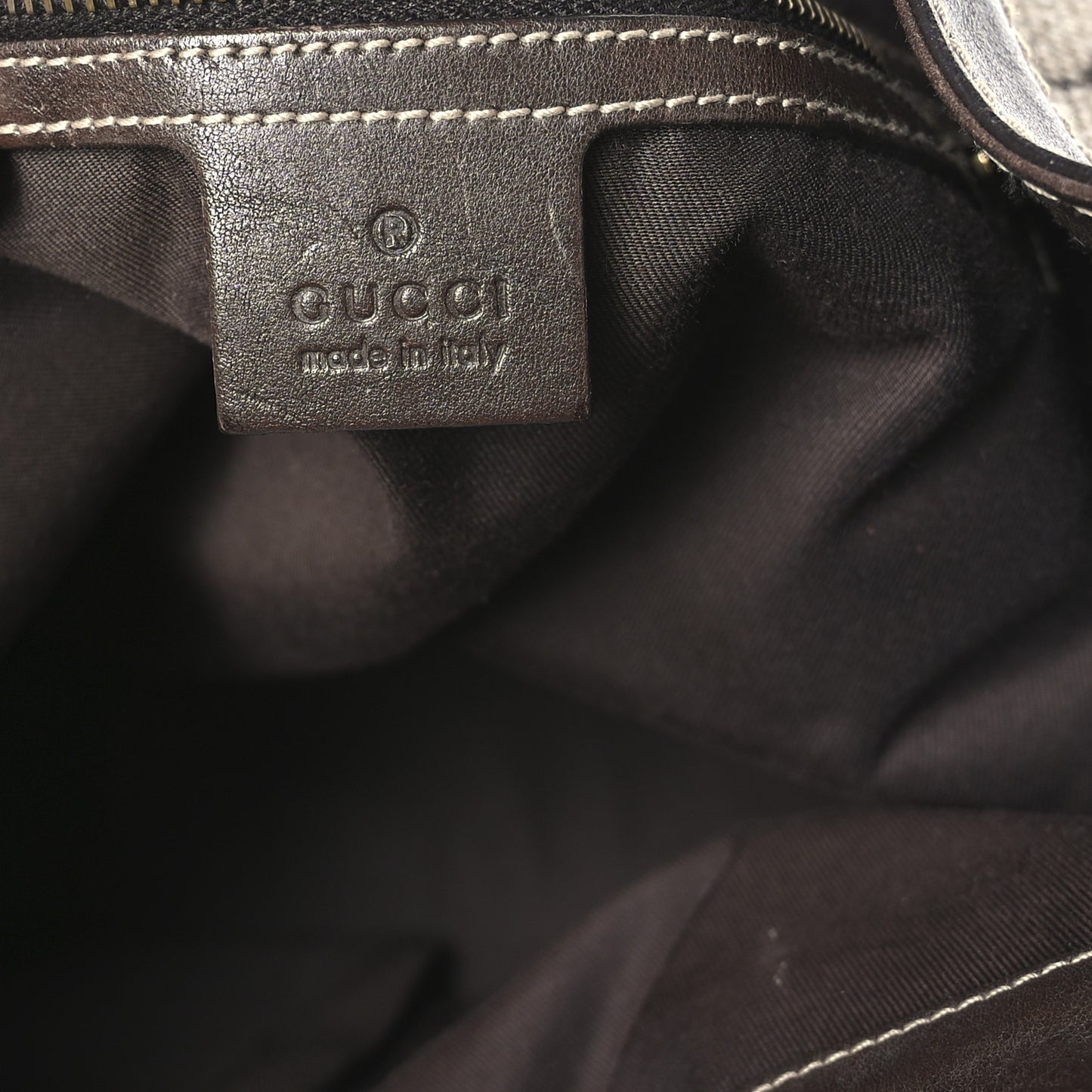 Monogram Medium Interlocking Icon Shoulder Bag Dark Brown