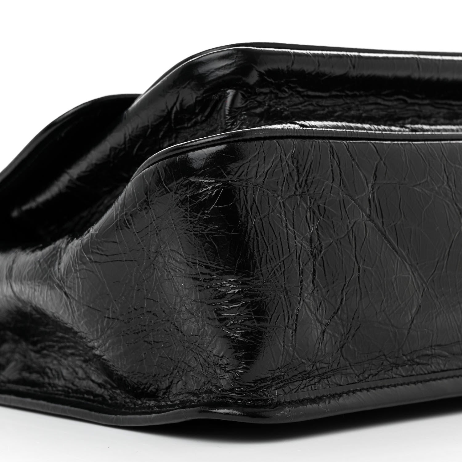 Saint Laurent Crinkled Calfskin Matelasse Monogram Medium Niki Chain Satchel Black 9 of 10