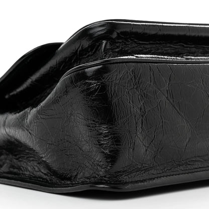 Saint Laurent Crinkled Calfskin Matelasse Monogram Medium Niki Chain Satchel Black 9 of 10