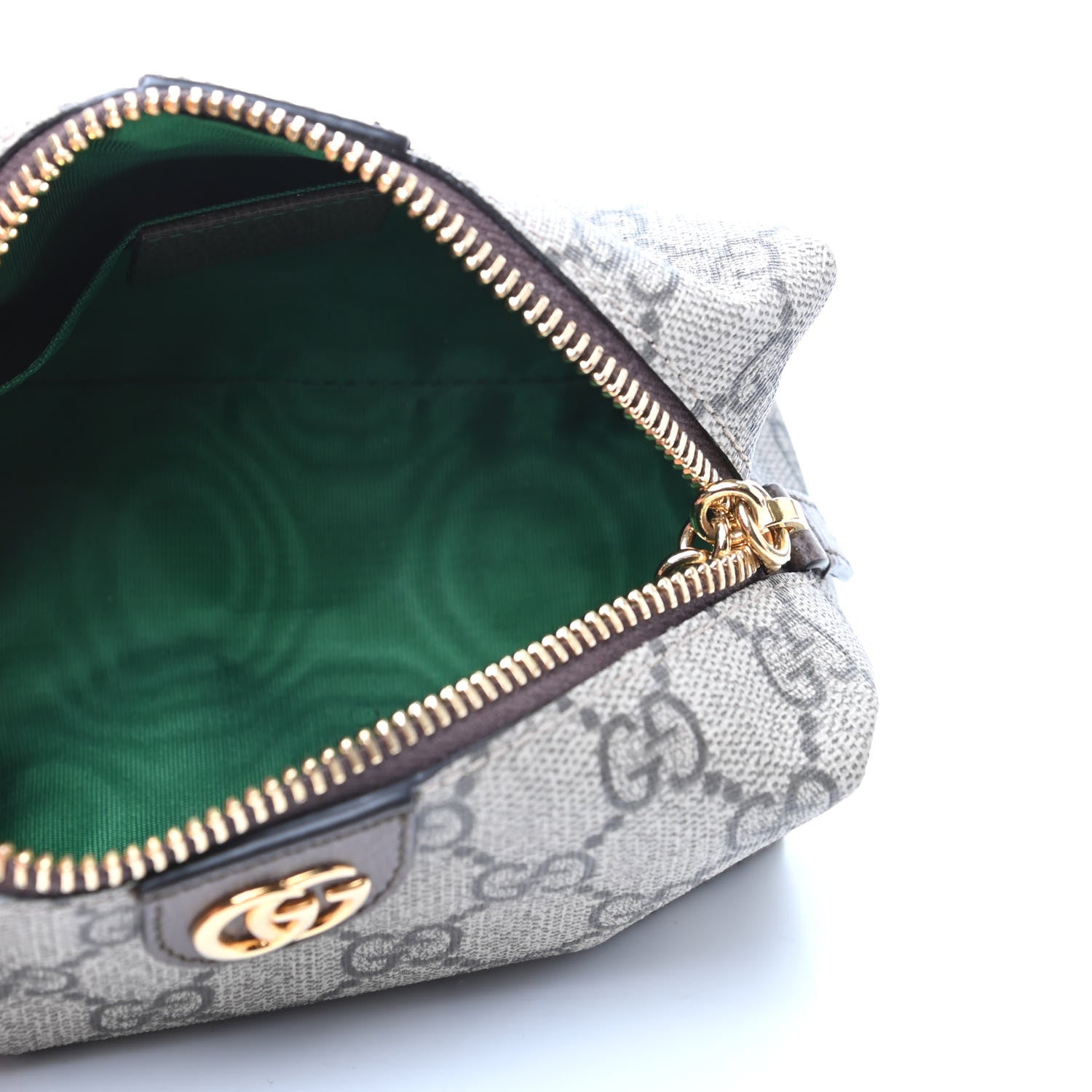 Gucci Soft GG Supreme Monogram Calfskin Small Ophidia Cosmetic Case Beige Ebony New Acero 5 of 9