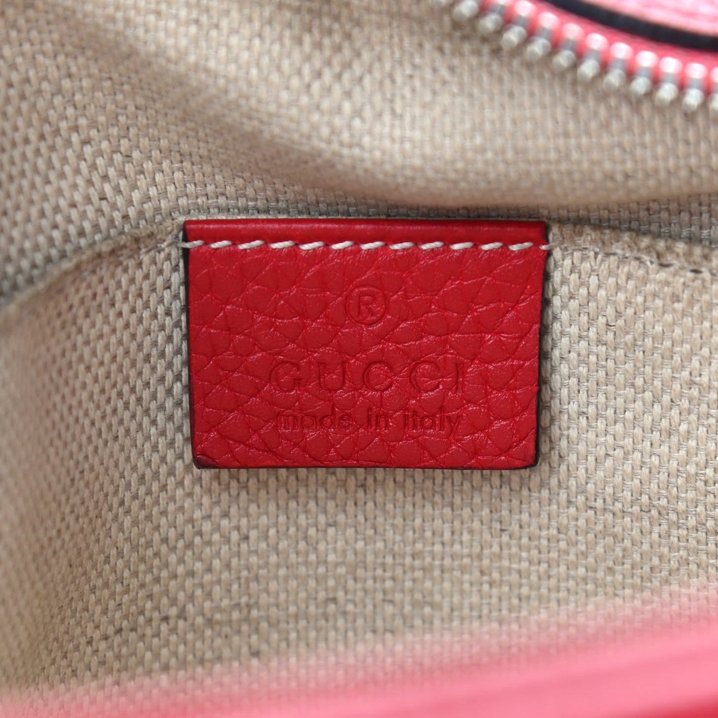 Pebbled Calfskin Small Soho Disco Bag Tabasco Red