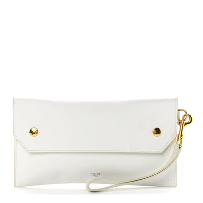 Celine Smooth Calfskin Travel Clutch White 1 of 11