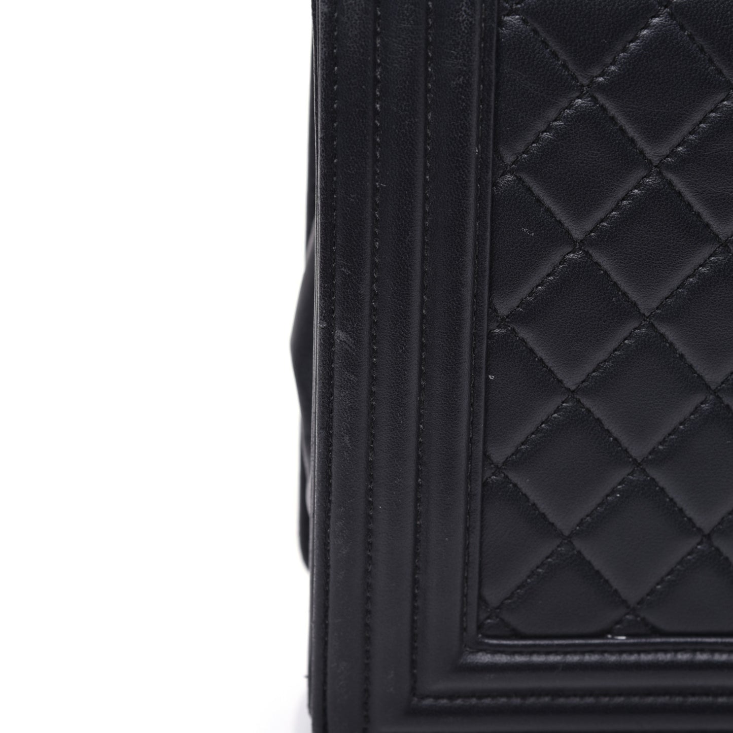 Lambskin Quilted New Medium Boy Flap Navy Blue