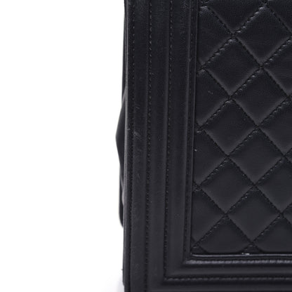 Chanel Lambskin Quilted New Medium Boy Flap Navy Blue 14 of 17
