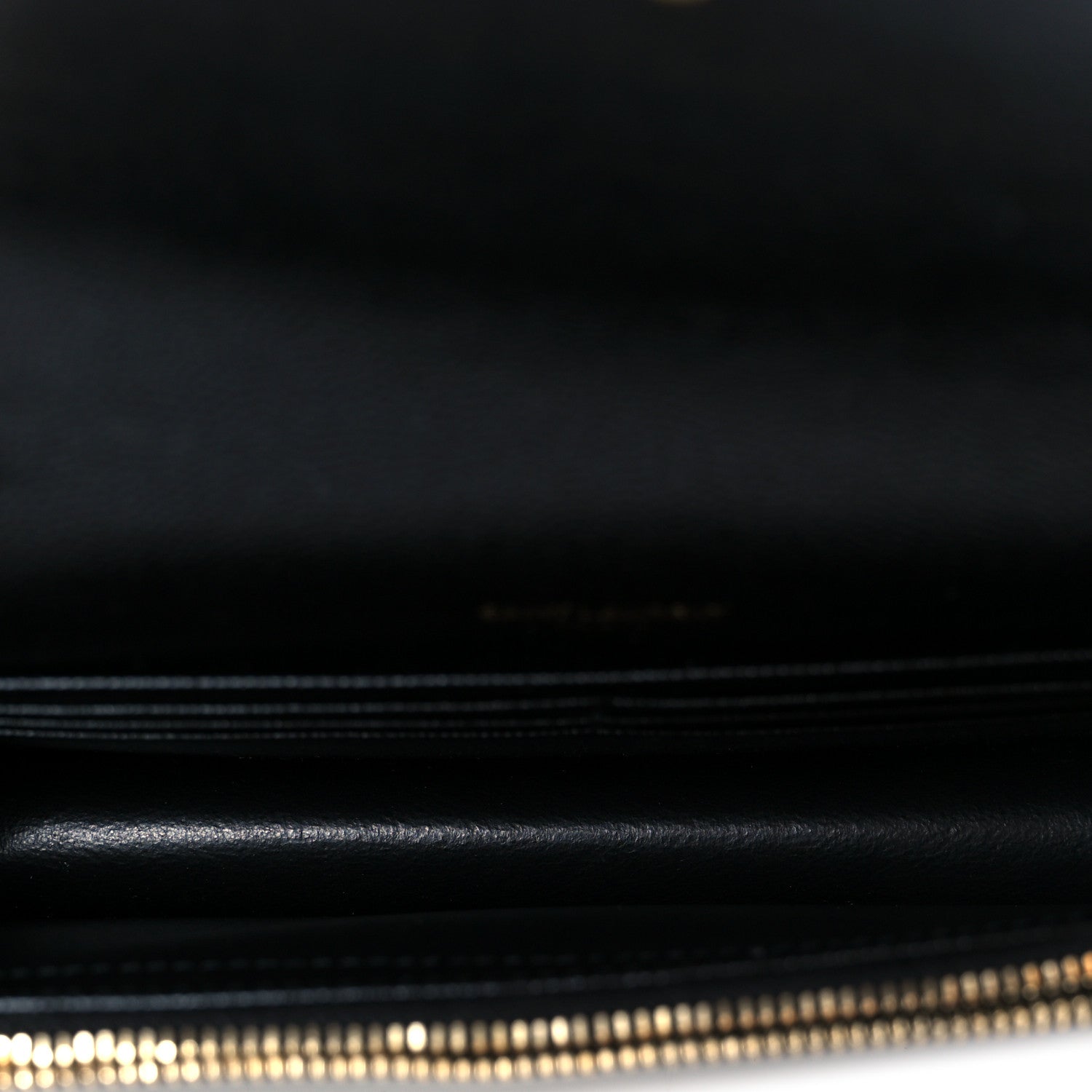 Saint Laurent Grain De Poudre Matelasse Chevron Monogram Envelope Chain Wallet Black 10 of 20