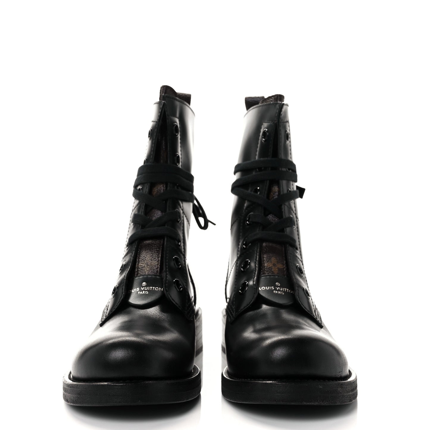 Calfskin Monogram Metropolis Flat Ranger Boots 40.5 Black