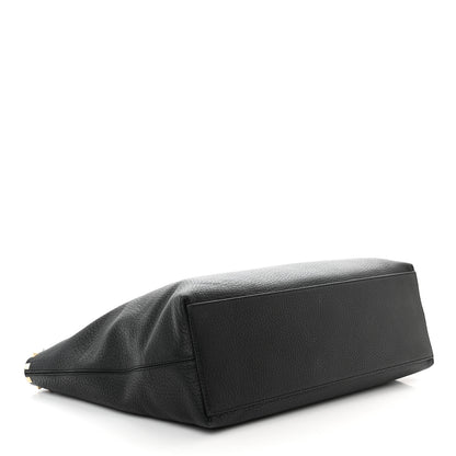 Valentino Garavani Grained Calfskin Rockstud Shoulder Tote Black 4 of 13
