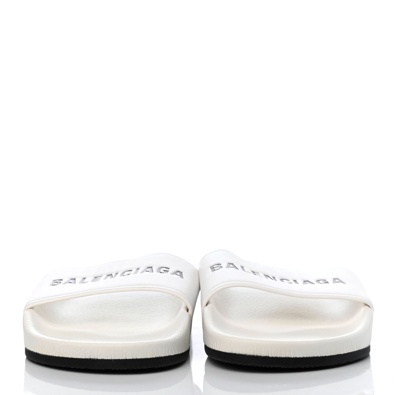Balenciaga Nappa Logo Womens Pool Slide Sandals 36 White 2 of 4