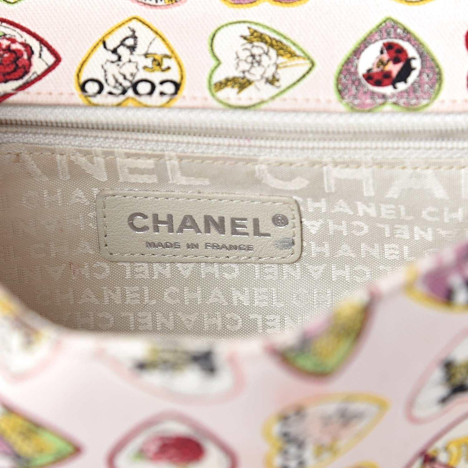 Chanel Canvas Coco Hearts Small Flap Bag Pink 6 of 10