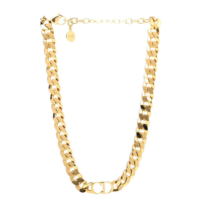 Christian Dior Metal CD Choker Necklace Gold 3 of 6