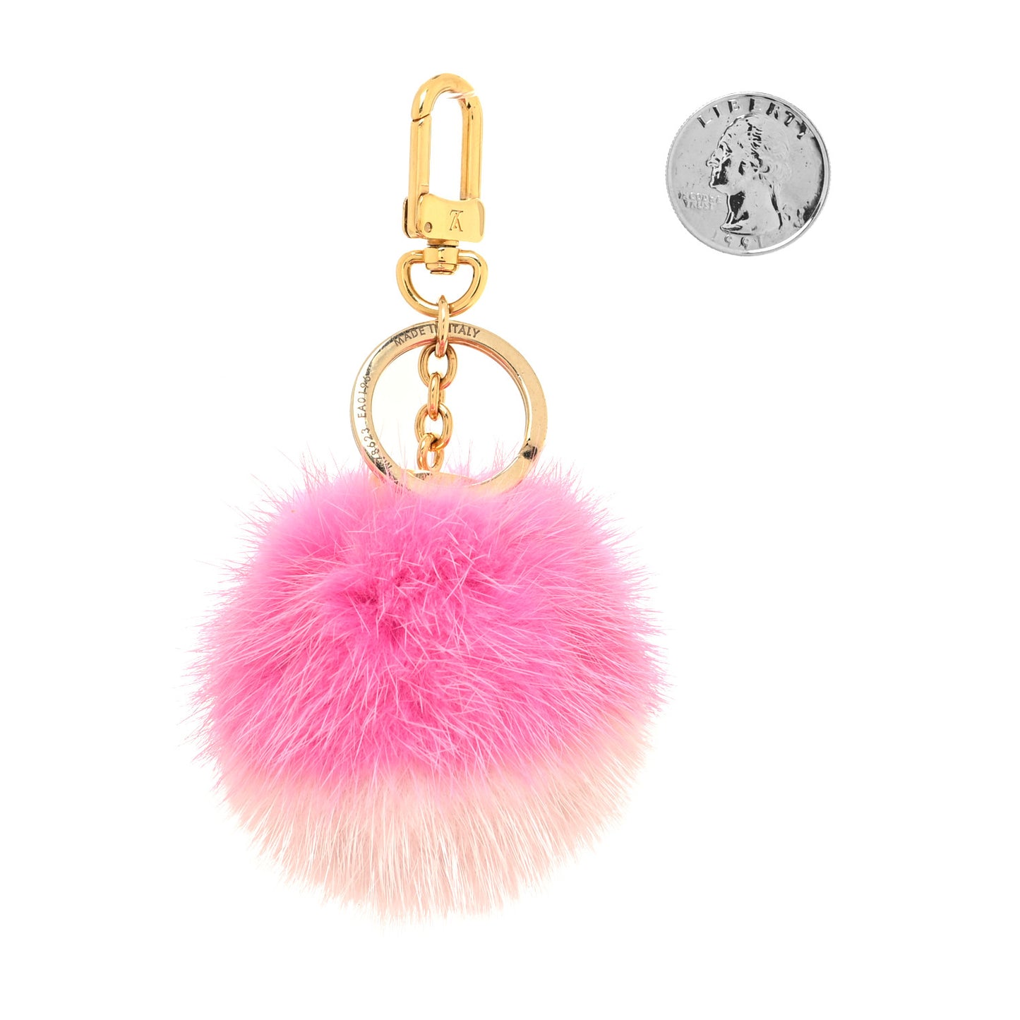 Mink Fluo Bubble Bag Charm Key Holder Pink