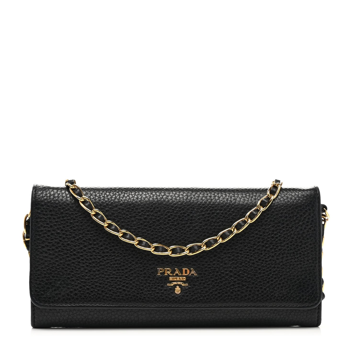 Vitello Daino Chain Wallet Black
