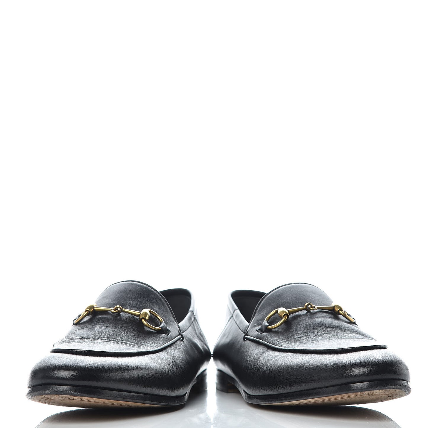 Lambskin Womens Brixton Horsebit Loafers 38.5 Black