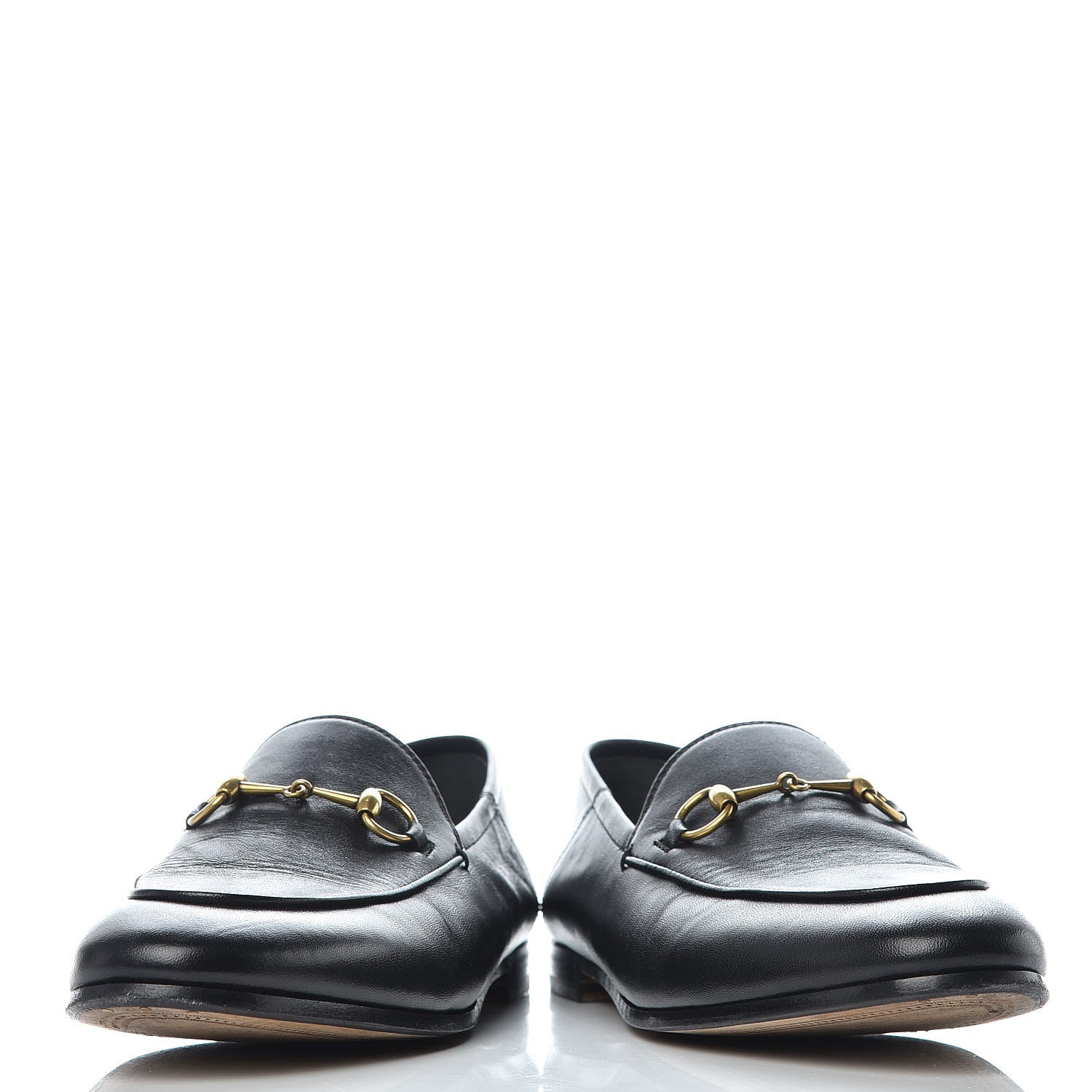 Gucci Lambskin Womens Brixton Horsebit Loafers 38.5 Black 6 of 12
