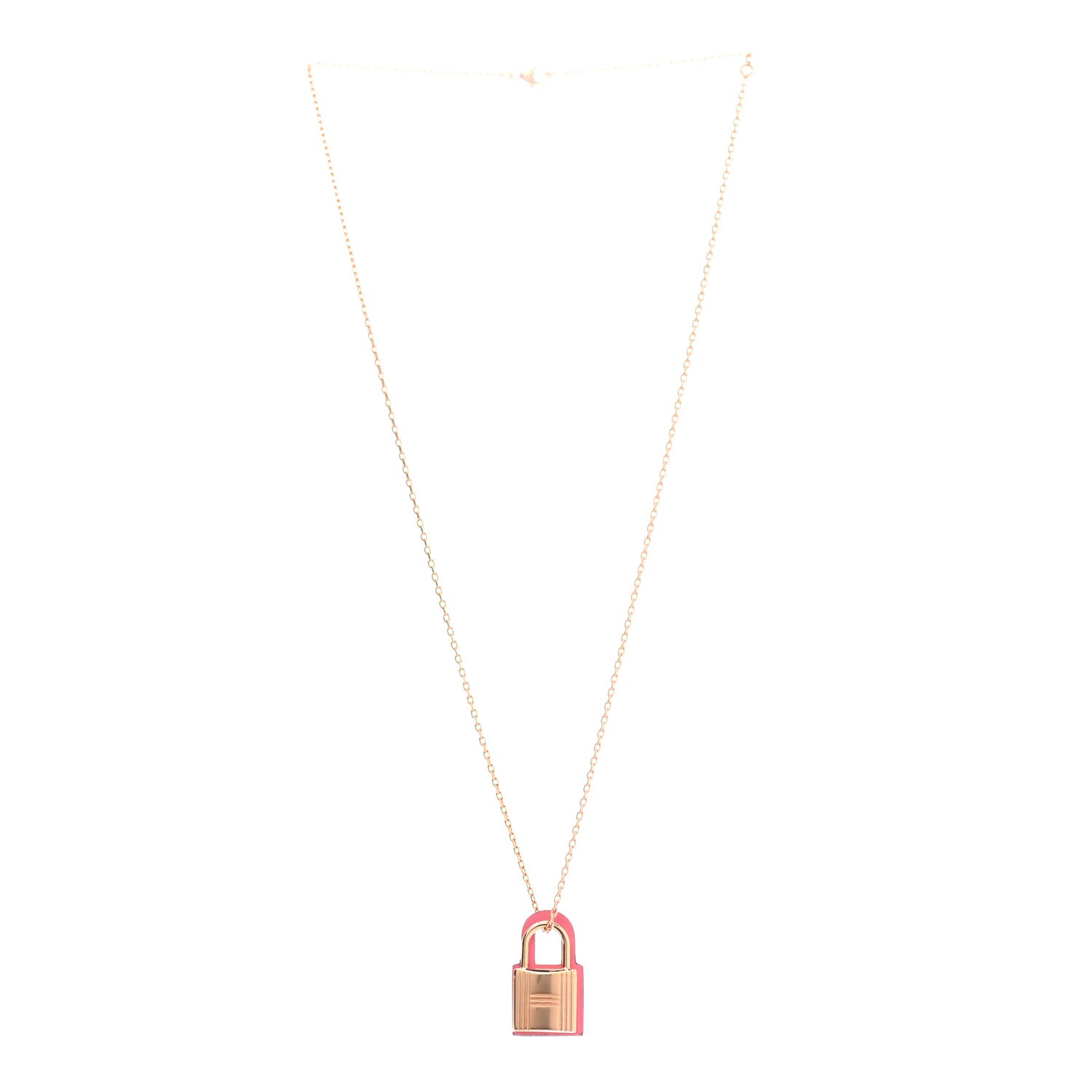 Hermes Swift O'Kelly Pendant Necklace Rose Azalee 3 of 7