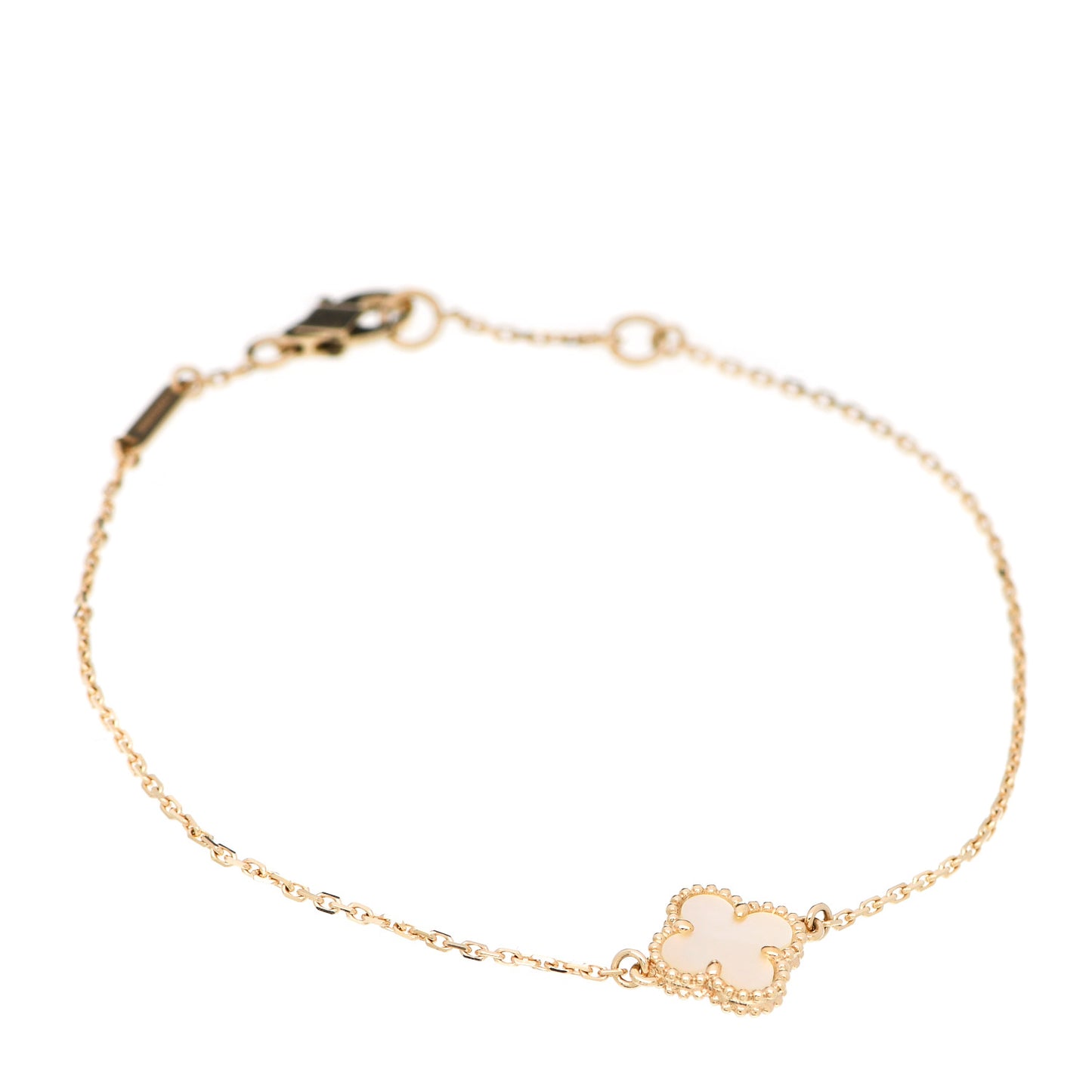 18K Yellow Gold Mother of Pearl Sweet Alhambra Bracelet