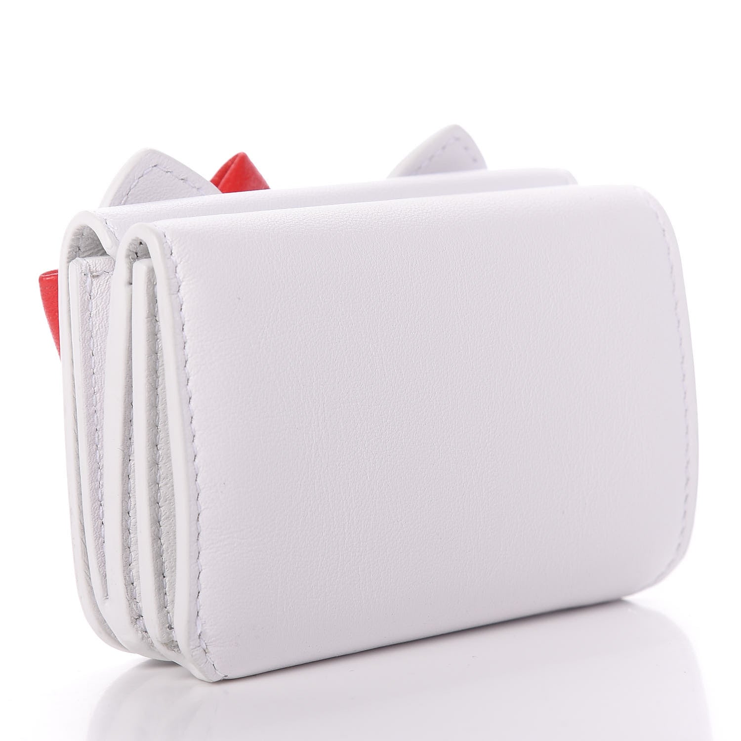 Balenciaga Calfskin Hello Kitty Mini Wallet White 3 of 9