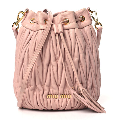 Miu Miu Nappa Matelasse Small Bucket Bag Orchidea 1 of 14
