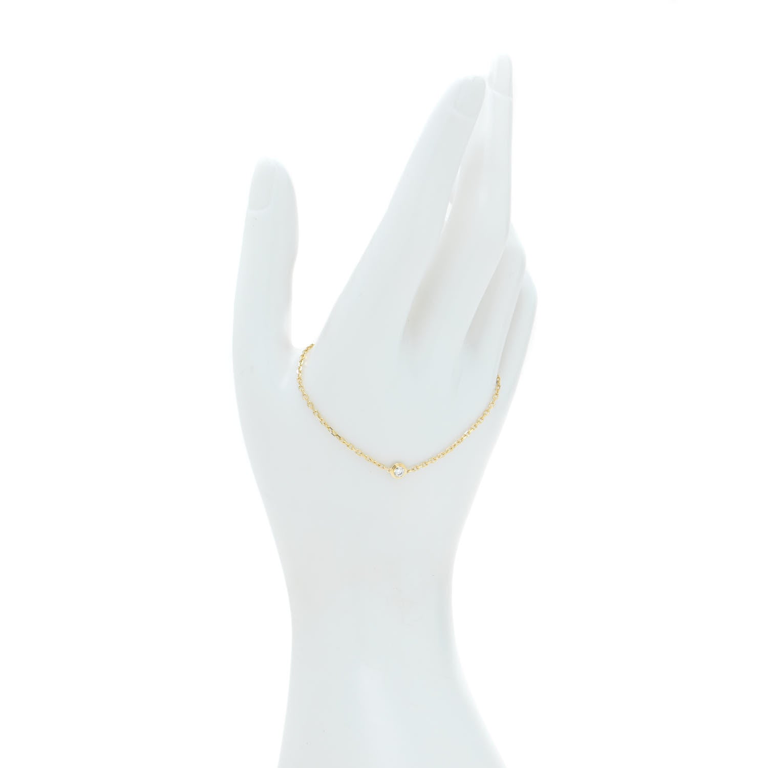 Cartier 18K Yellow Gold Diamond SM D'Amour Bracelet 3 of 12