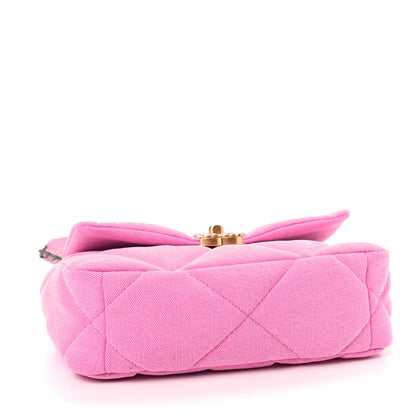 Chanel Denim Quilted Medium Chanel 19 Flap Neon Pink 4 of 9