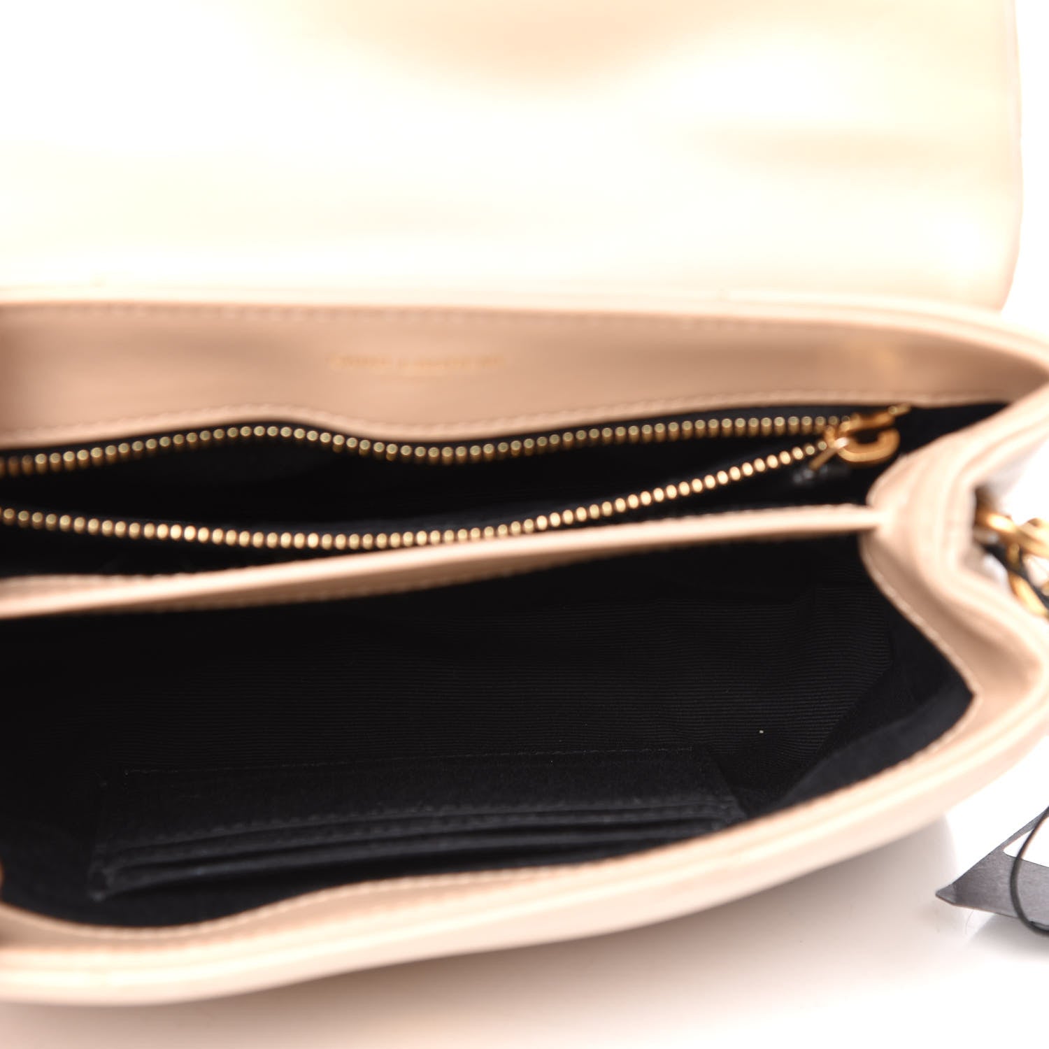 Saint Laurent Calfskin Y Quilted Monogram Toy Loulou Crossbody Bag Dark Beige 5 of 11