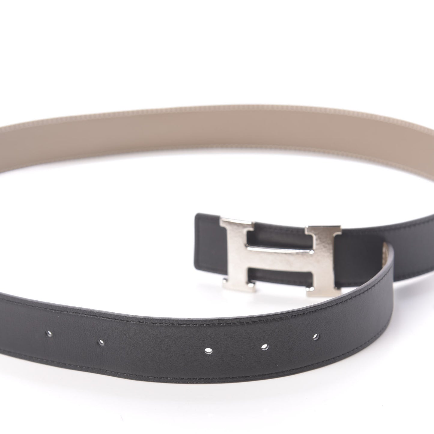 Swift Epsom 32mm Martelee H Belt 90 Black Etoupe