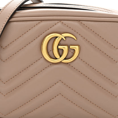 Gucci Calfskin Matelasse Mini GG Marmont Chain Shoulder Bag Porcelain Rose 8 of 11
