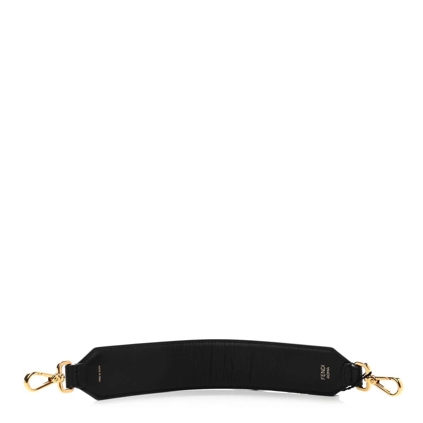 Calfskin F is Fendi FF Studded Strap Black