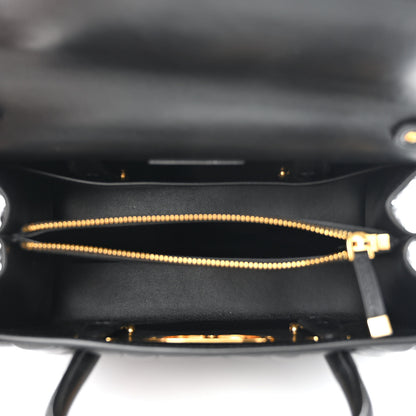 Christian Dior Calfskin Macrocannage Medium St. Honore Tote Black 5 of 13