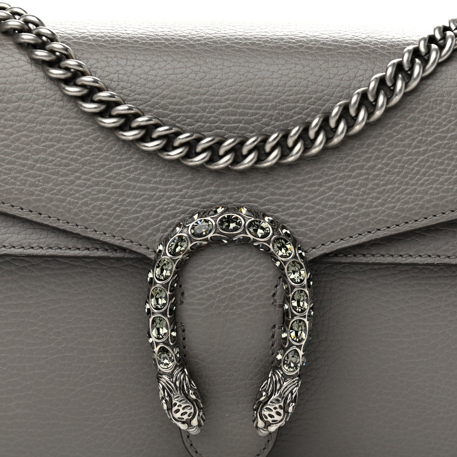 Gucci Pebbled Calfskin Small Dionysus Shoulder Bag Dusty Grey 8 of 11