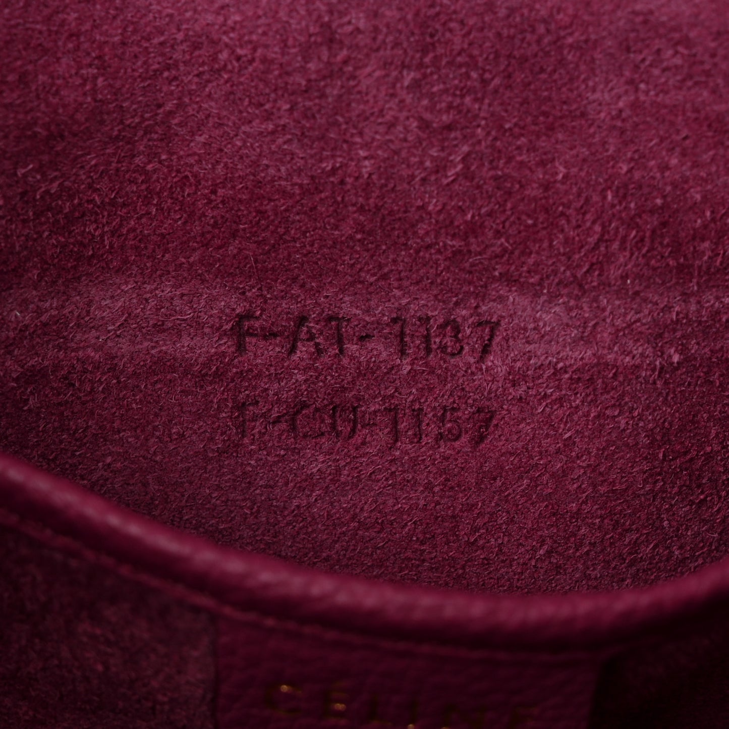 Drummed Calfskin Nano Luggage Plum