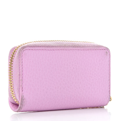 Gucci Dollar Calfskin Bosco Zip Around Key Case Malva 3 of 9