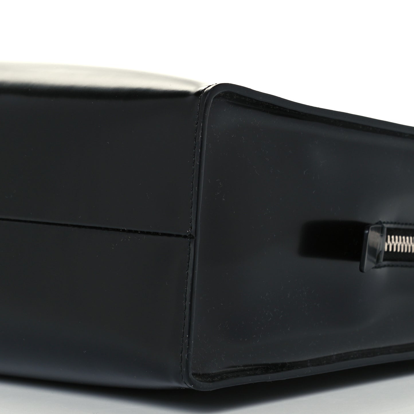 Spazzolato Large Re-Edition 1995 Double Handle Handbag Black