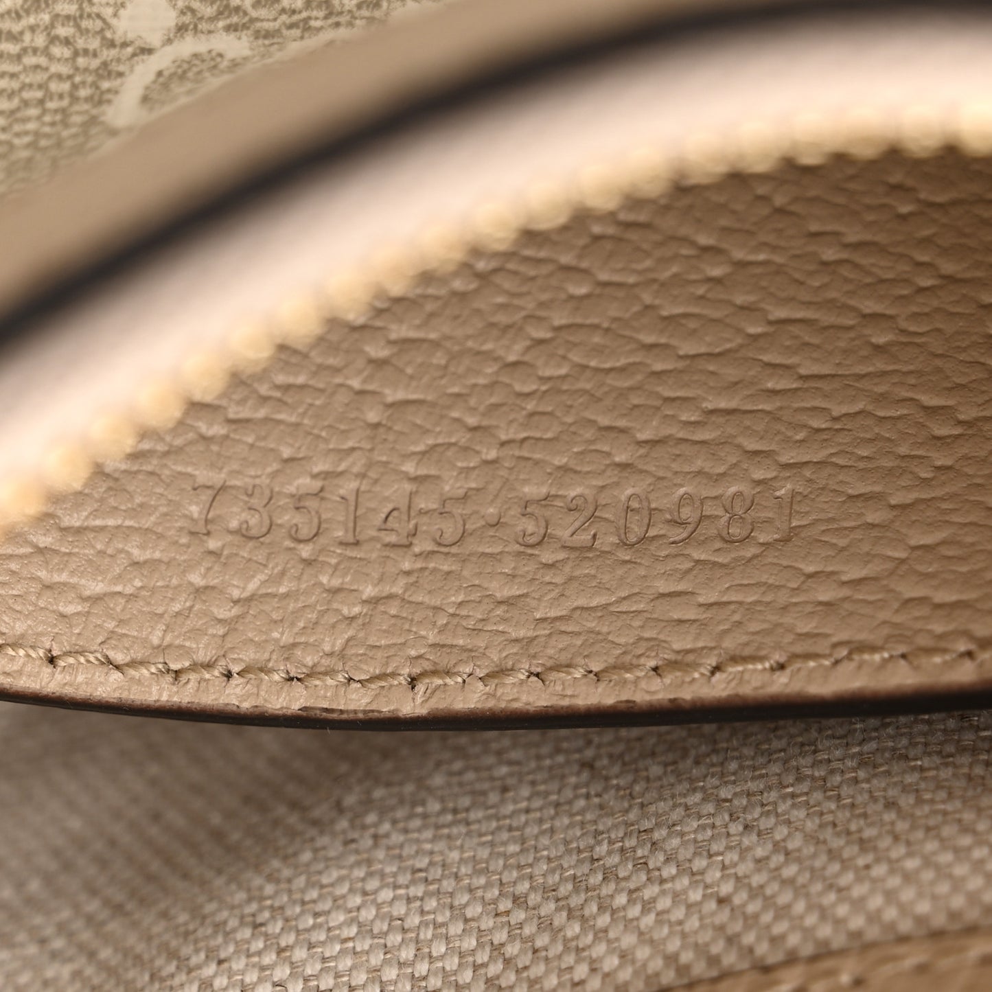 GG Supreme Monogram Textured Dollar Calfskin Small Ophidia Hobo Beige Mystic White Oatmeal
