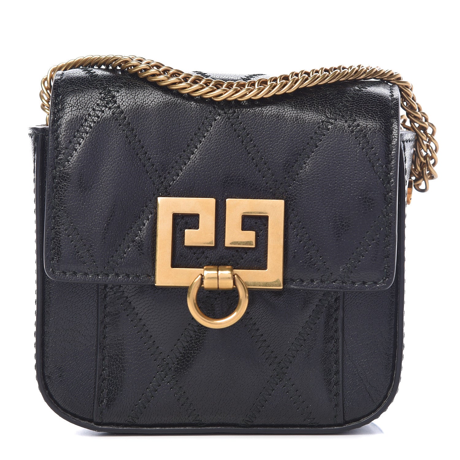 Givenchy Goatskin Quilted Nano GV3 Bag Black 1 of 8