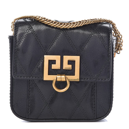 Givenchy Goatskin Quilted Nano GV3 Bag Black 1 of 8