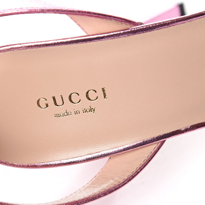 Gucci Malaga Kid Horsebit Platform Sandals 40 Pink 7 of 9