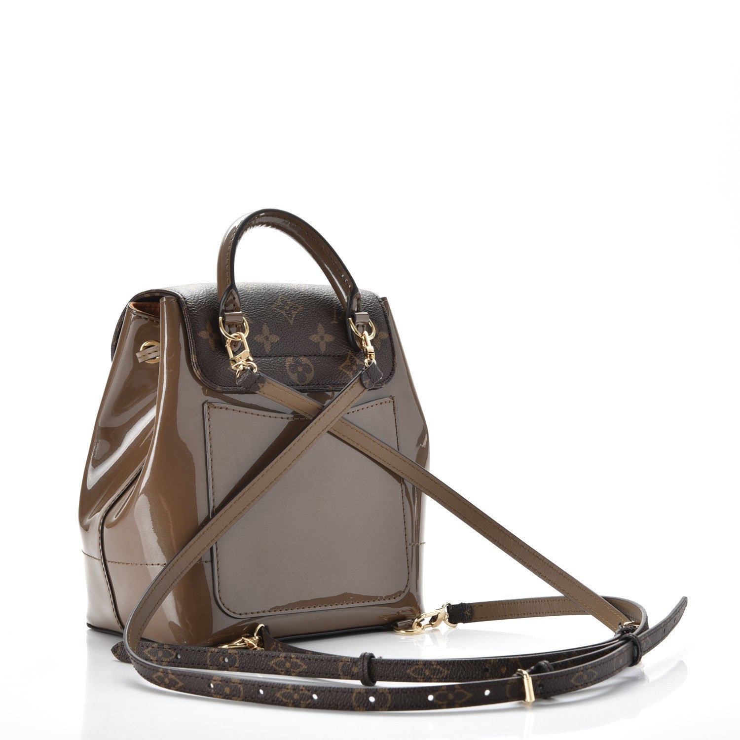 Louis Vuitton Patent Monogram Hot Springs Backpack Vert Bronze 3 of 7