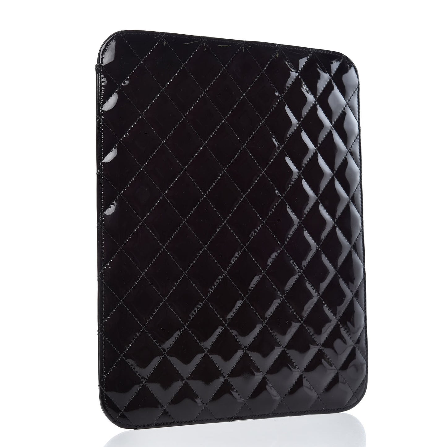 Patent Quilted Brilliant iPad Case Black