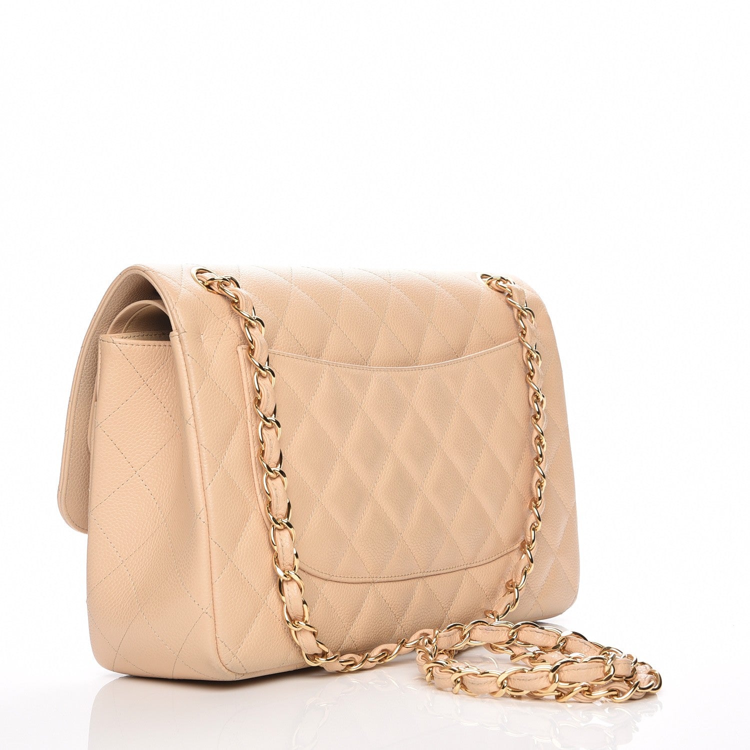Chanel Caviar Quilted Jumbo Double Flap Beige Clair 3 of 8