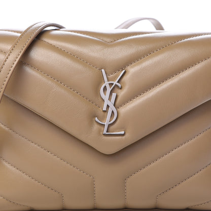 Saint Laurent Calfskin Y Quilted Monogram Toy Loulou Satchel Cork 8 of 11