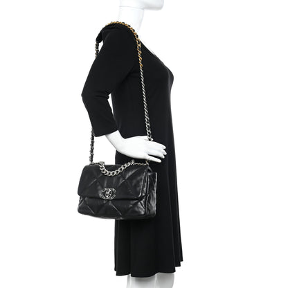 Chanel Goatskin Quilted Medium Chanel 19 Flap Black 2 of 10