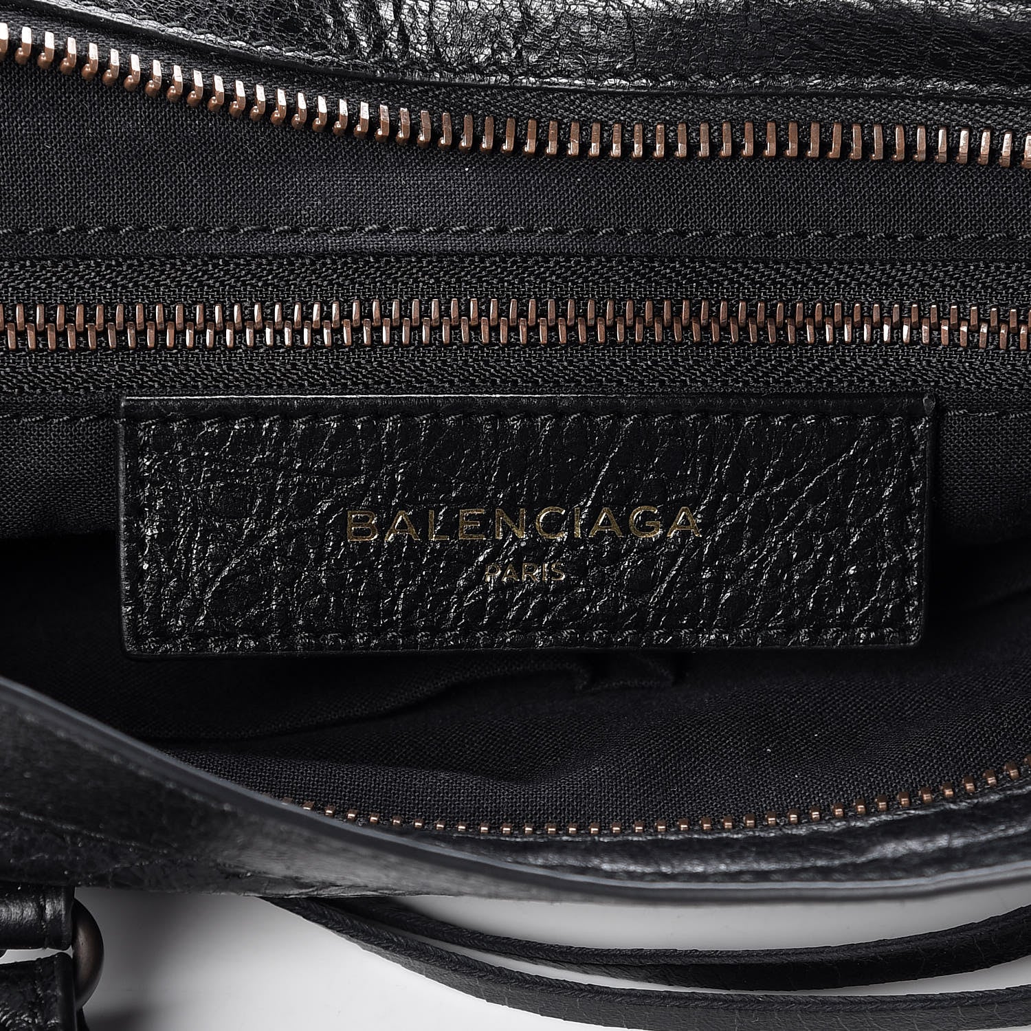 Balenciaga Agneau Classic Hardware S City Logo Strap Black White 6 of 7
