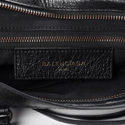Balenciaga Agneau Classic Hardware S City Logo Strap Black White 6 of 7