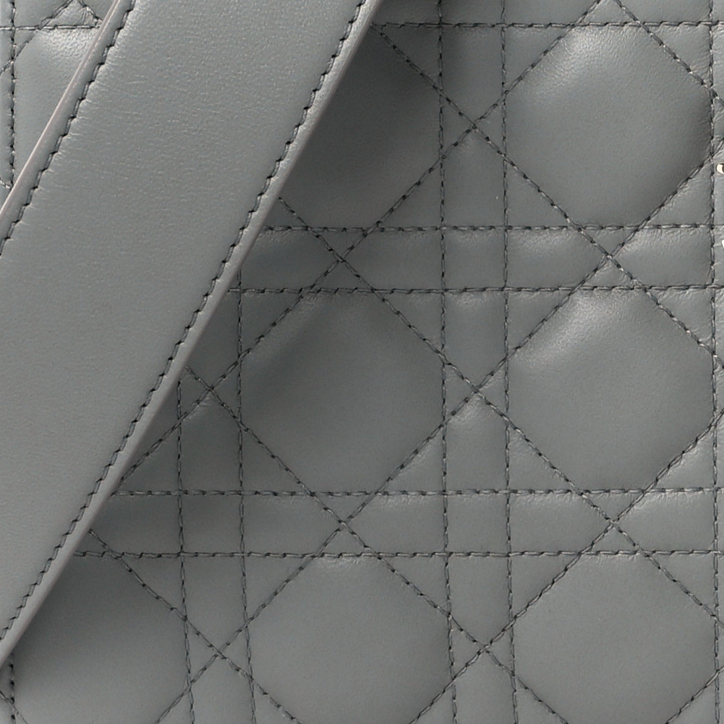 Lambskin Cannage Small My ABCDior Lady Dior Grey